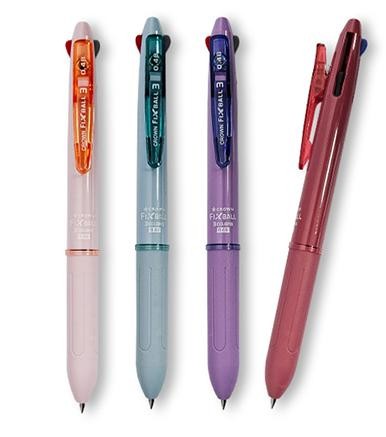 crown fruit fixball 3 in one erase ball point pen